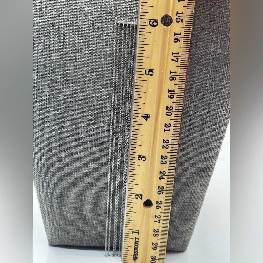 Fringe Necklace - Sterling Silver Long Tie Necklace - Picture 9 of 16